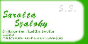 sarolta szaloky business card